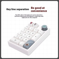 Darmoshark K3pro Three-Mode Wireless Mini Keyboard Gasket Hot Swap Mechanical Keypad Rgb Backlight 19-Key Layout Surprise Gift