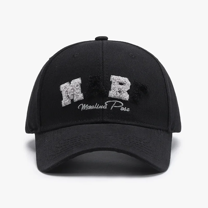 

New hardtop letter women's baseball cap with small curved brim, stylish duckbill cap for outdoor face recognition