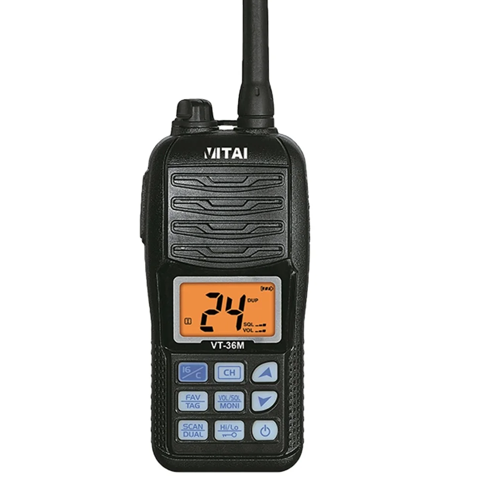 VITAI VT-36M VHF Marine Transceiver Float And Flash IPX7 Waterproof 1500mAh Marine Radio Walking Talking Woky Toky Woki Toki