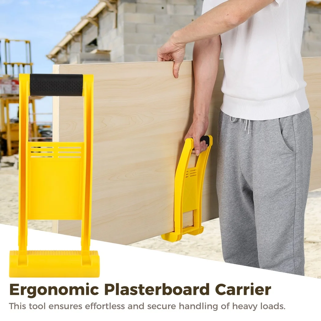 2Pcs Plasterboard Carriers Plastic Drywall Carrying Handles Panel Carrier Tool 80KG Load-Bearing Capacity Plywood Lifting Tools