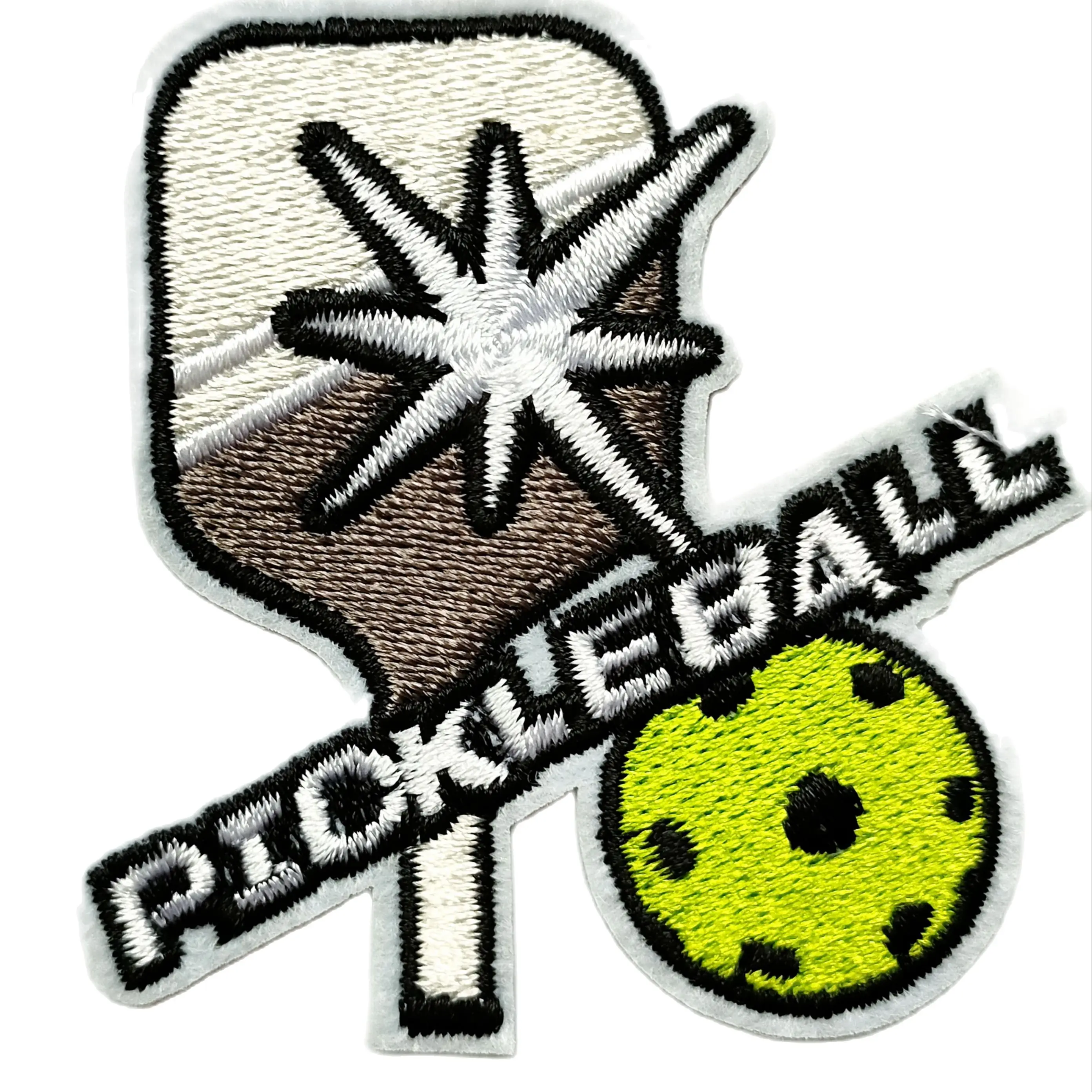 1x Hot! Pickle Ball Applique Patch - Pickleball Sports Badge (Iron on) (≈ 5.5-6.5cm)