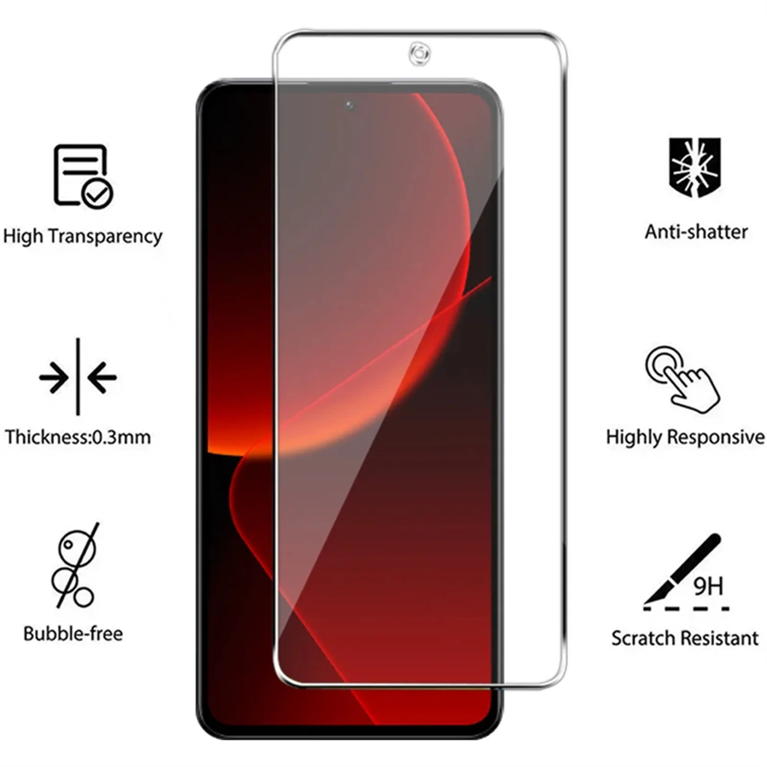 2/4 шт. HD прозрачная защитная пленка с твердостью 9H для Blackview Shark 8, закаленное стекло для защиты мобильного телефона