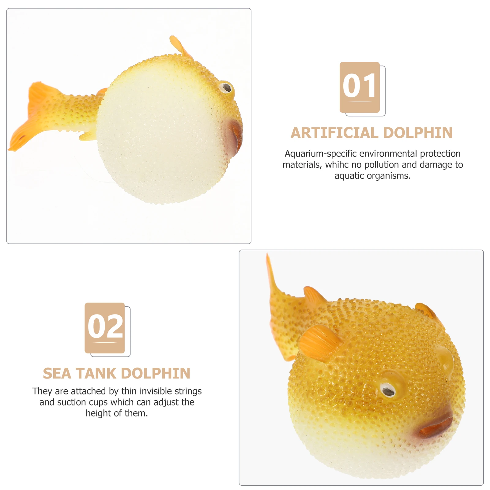 

3pcs Simulated Fish Aquarium Decoration Realistic Rubber Night Glow Eco Friendly Underwater nament Tank