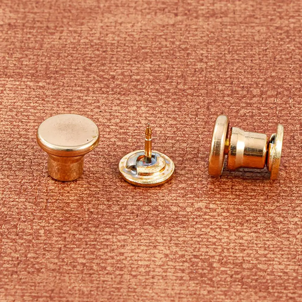 Trouser Leg Shortening Pin 2pcs Pants Leg Shortening Pins No Sew Button Fasteners for Shirt Sleeves Trousers Hems Removable