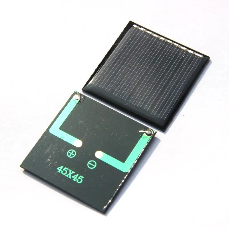 Panel Surya Polikristalin 0.25W 5V Sel Surya Mini Efisiensi Tinggi untuk Gadget Energi Matahari Luar Ruangan Pengisian Baterai 45x45mm