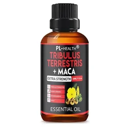 Tribulus Terrestris Essential Oil Combined with Ashwagandha, Panax Ginseng  Boost Energy, Mood, Stamina 30ML