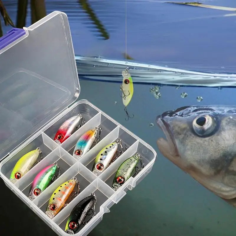 釣り用ベイトキット,魚を捕まえるためのルアーのセット,バス,スネークヘッド,ブルーマイルコイ,サーtwater,スネークヘッド,8個