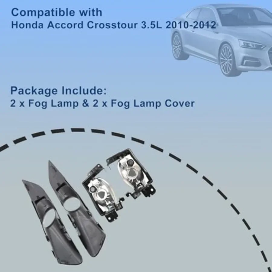 4 قطع من مصابيح الضباب المصد الأمامي الأسود ومجموعة غطاء لتعزيز الرؤية ومظهر أنيق متوافق مع هوندا أكورد 3.5 لتر #5