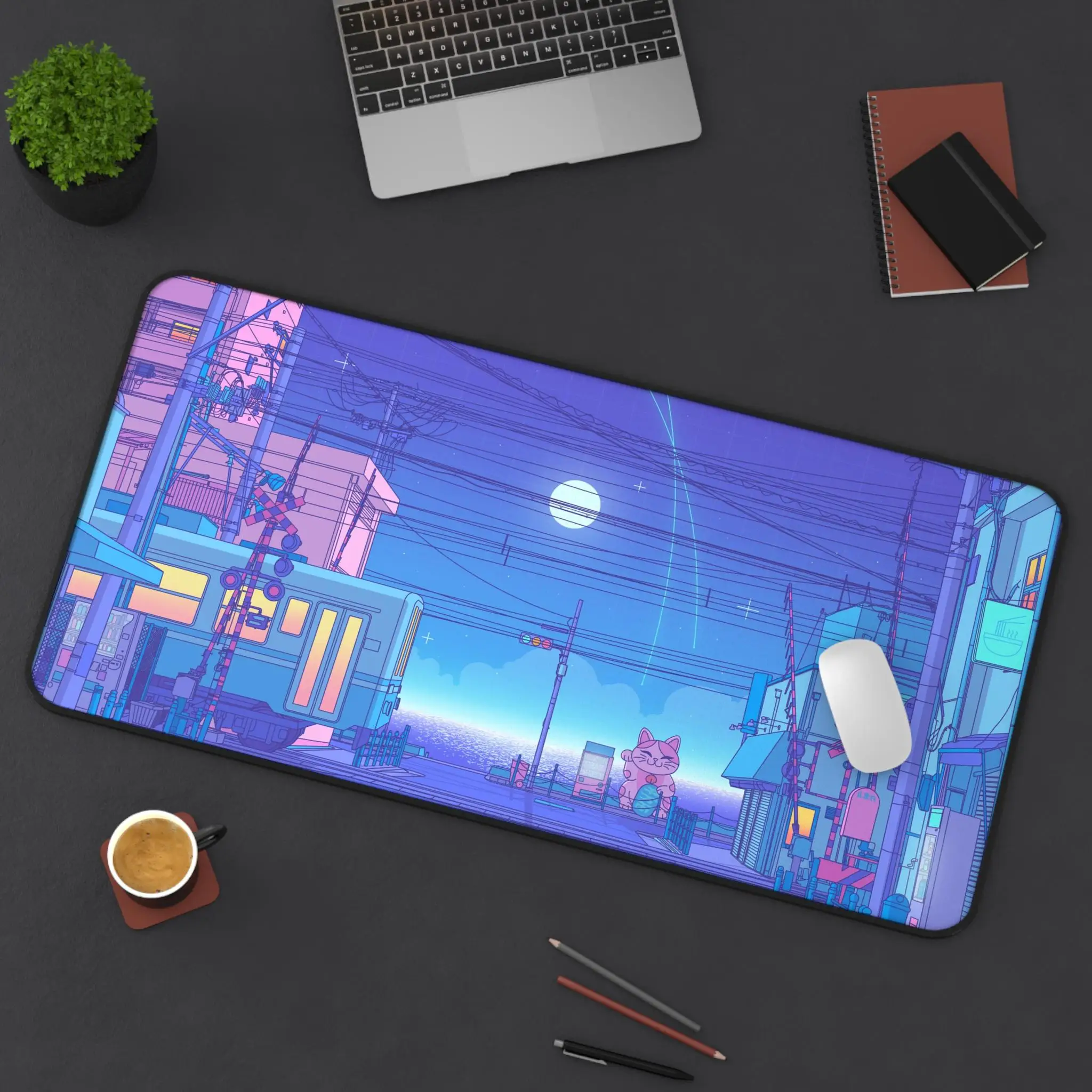 Japanese-style City Street Mousepad,non-slip and Waterproof Gaming Deskmat,office Desktop Decorative Mat,perfect Gift for Friend