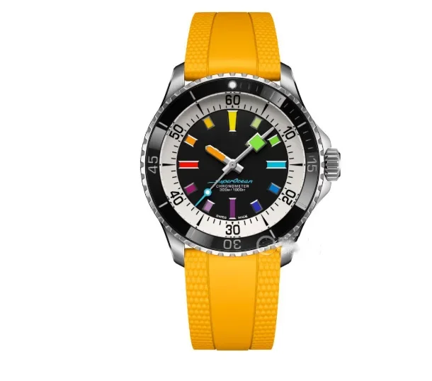 2025 고급 명품 브랜드 슈퍼 오션 남성용 시계 방수 스테인리스 스틸 스포츠 스크류인 패션 남성용 시계 스프링