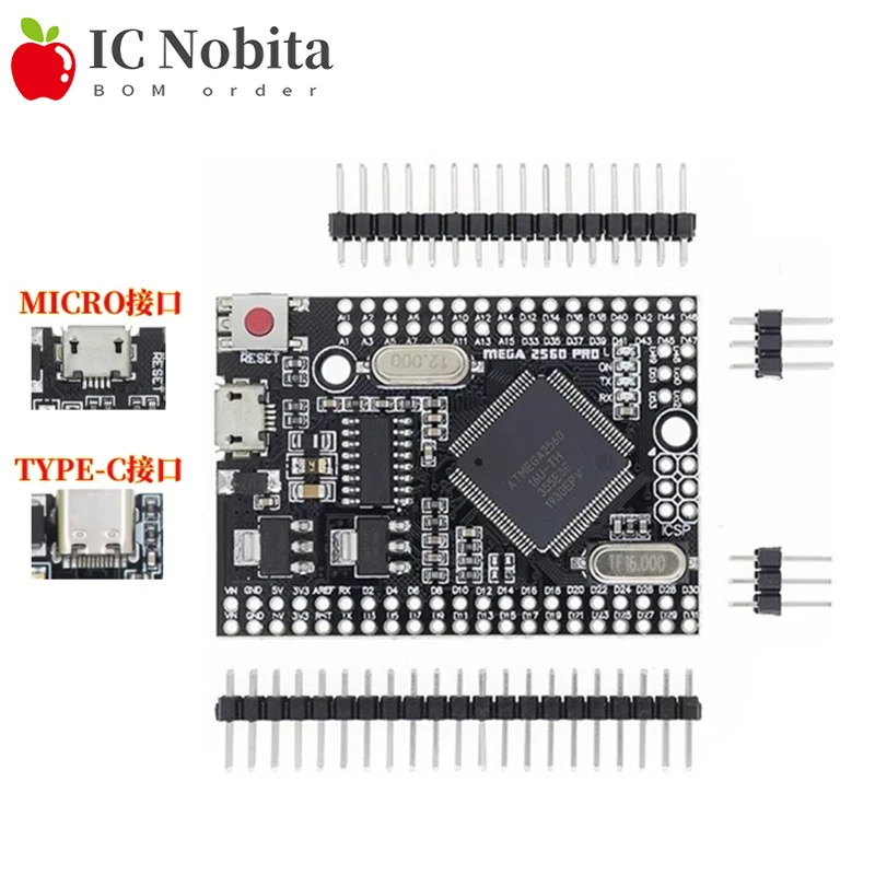 1 шт. макетная плата Mega2560 Pro с ATmega2560-16AU и USB CH340G — совместима с Arduino Mega 2560 R3 Type-C Micro 1 шт. макетная плата Mega2560 Pro с ATmega2560-16AU и USB CH340G — совместима с Arduino Mega 2560 R3 Type-C Micro