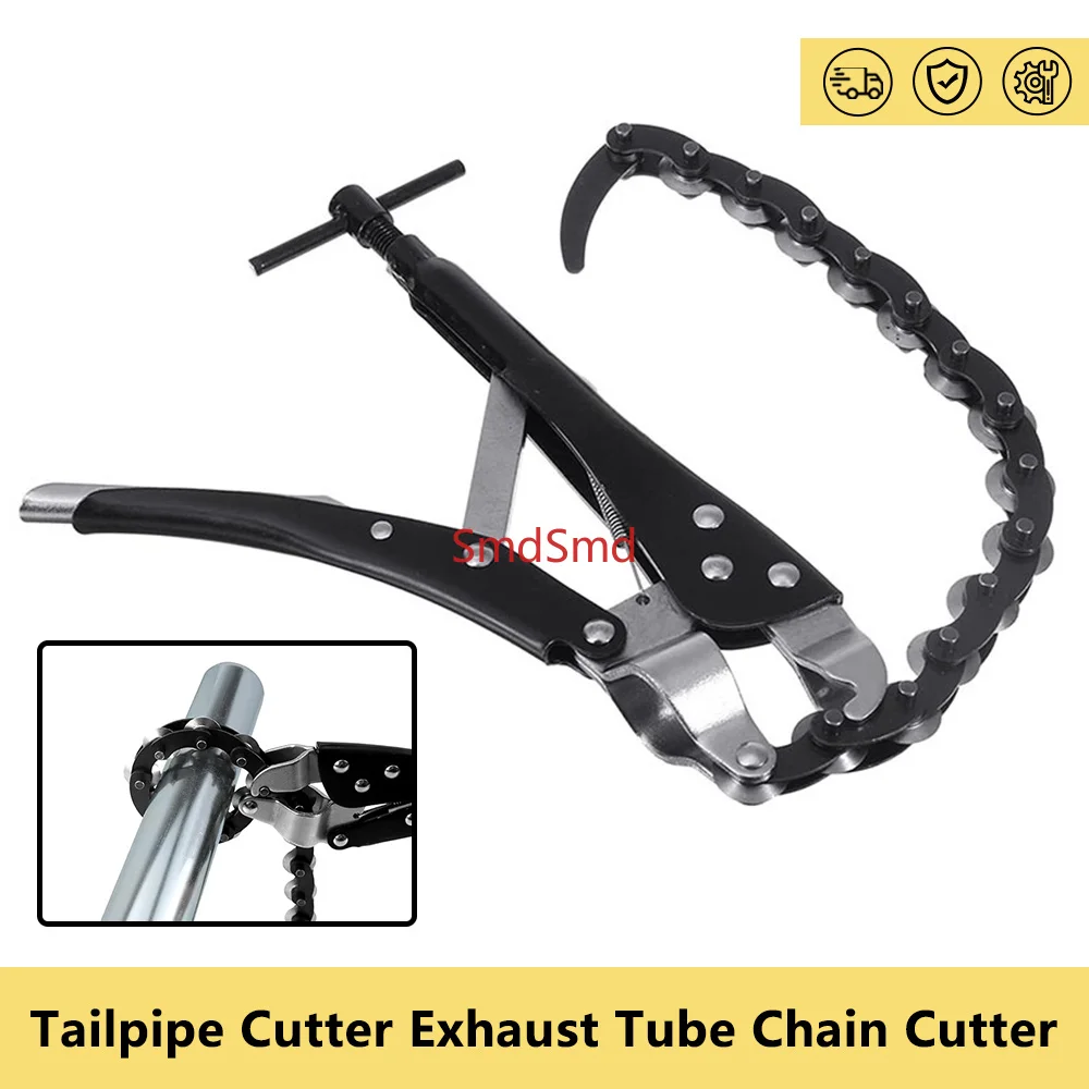 Exhaust Pipe Cutter Tool Chain Tube Cutter Lock-grip Pliers Pipe Wrench Tool Chain Exhaust Pipe Cutter with Multi Wheel Blade