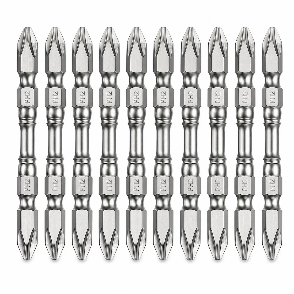 JGZUI Magnetic Double End Cross Screwdriver Bits In 65mm 110mm Length Wear Resistant Driver Tips Electric Screwdriver Fastening