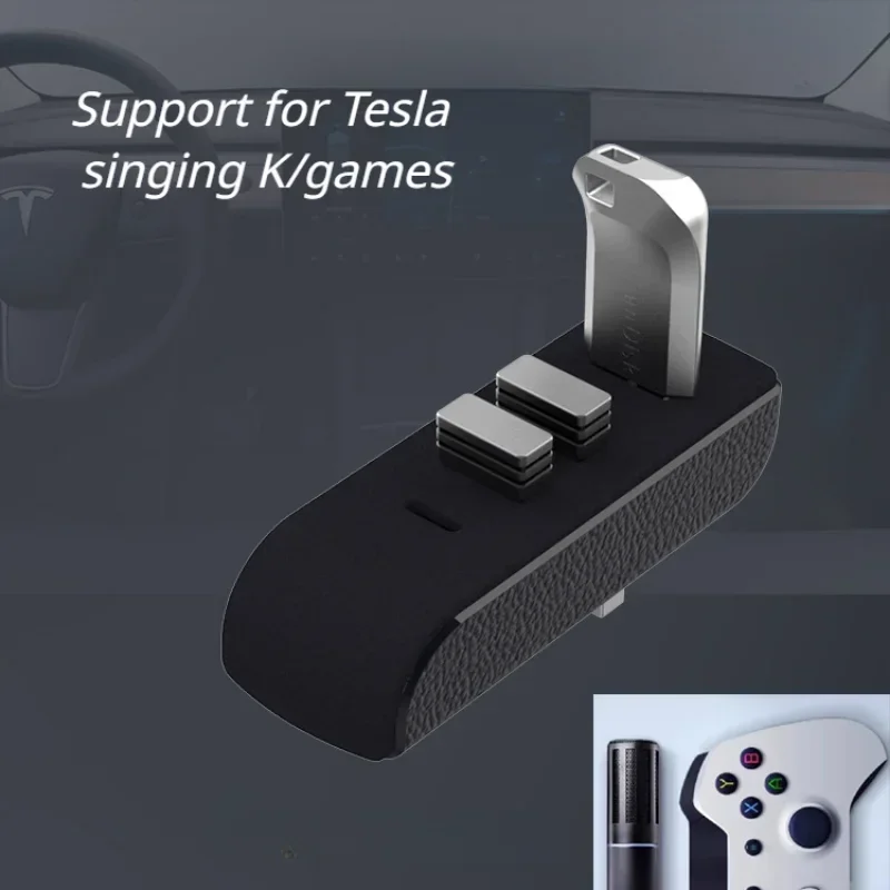 4-in-1 Glove Box Docking Station for Tesla Model 3 Y USB Hub Ports Car USB Extender Charger Upgrade Data Transfer Adapter