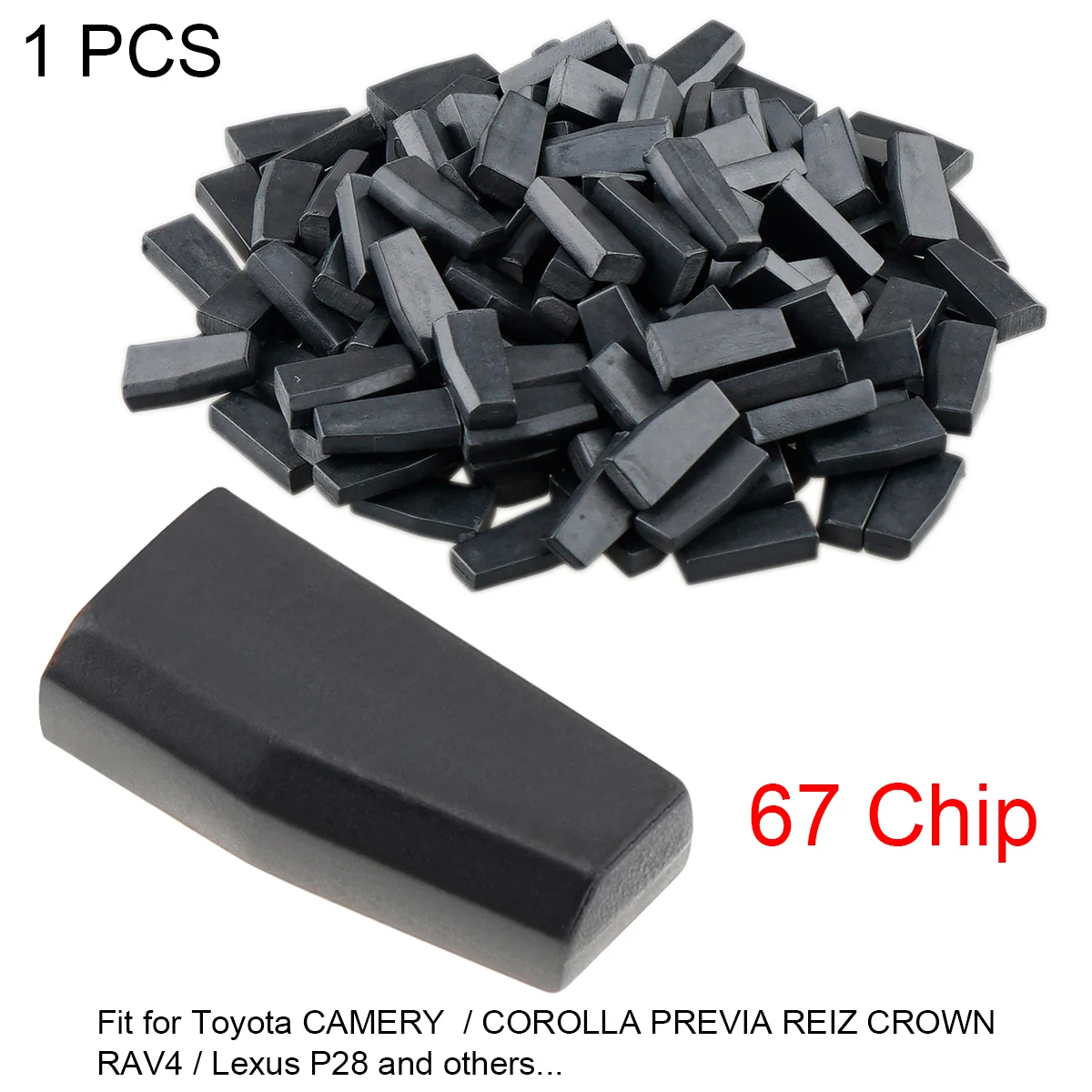 

1pc Blank 4D67 ID67 Carbon Chip Auto Car Key Transponder Chips Fit for Toyota and Fit for CAMERY COROLLA PREVIA CROWN