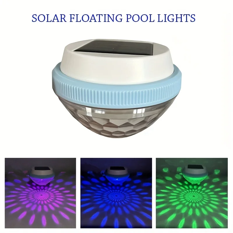 LED Solar-Powered Floating Lights 7 Color-Changing Modes for Pools, Fountains, Garden Patio Outdoor Lighting, Fountain Lighting