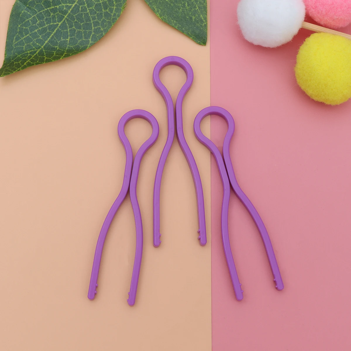 30 قطعة من مشابك بكرة بلاستيكية أرجوانية، مشبك ملفوف ثابت لملحقات ماكينة الخياطة، يمنع الكسر #6