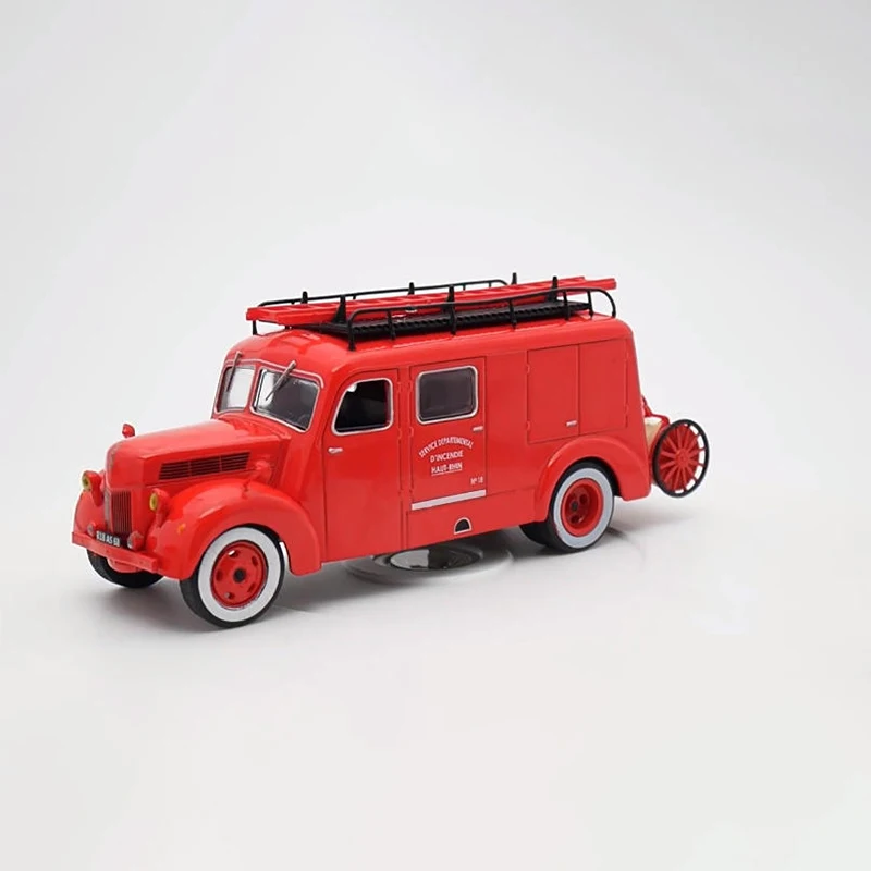 

1:43 Scale Fin Tubincendie Fire Fighting Truck Simulation Alloy Car Model Static Display Collectible Gift Souvenir Decoration