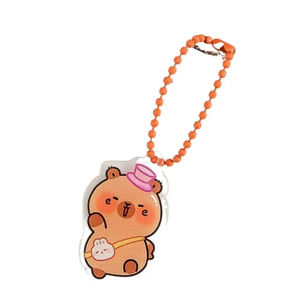 New Lovely Capybara Keychain Acrylic Cartoon Bag Charm Key Ring Gift