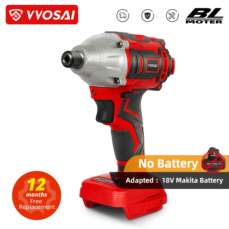 WOSAI MT Series 300NM Electric Cordless Drill Screwdriver 20V Brushless Motor Impact Driver Auto-stop Mode 1/4\