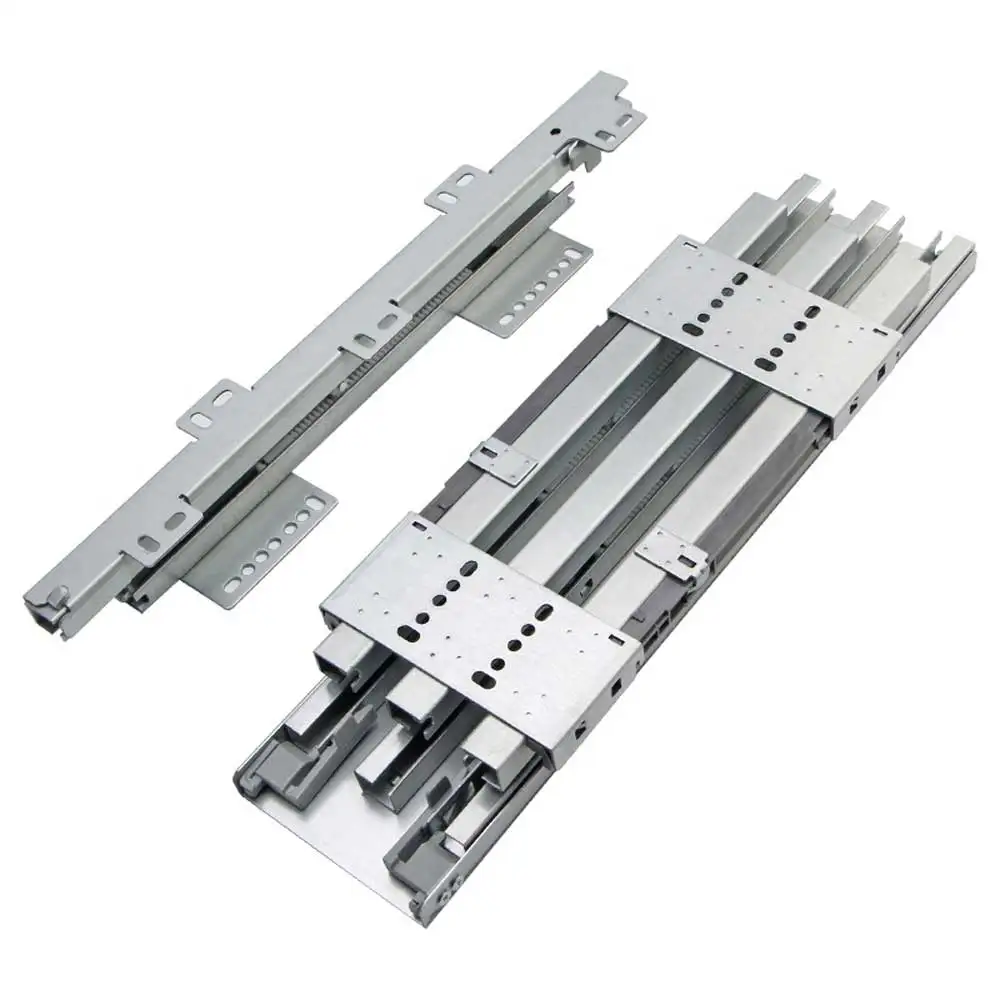 Heavy Duty Drawer Slide Sliding Bearing Guide Rail Full Extension 53mm Load-bearing 80kg for Closet, shoe cabinet, wine cabinet