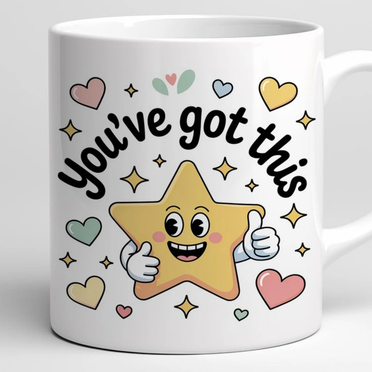 11oz Single Inspirational Star-Shaped Mug Cover - Positive Affirmation Design (Digital Download)