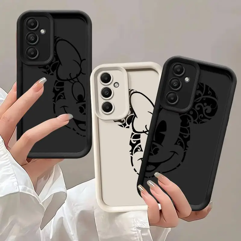 Disney Mickey Mouse Phone Case for Samsung Galaxy A25 A15 A35 A51 A55 A71 A73 A72 A52 A52s A53 A54 5G Silicone funda case