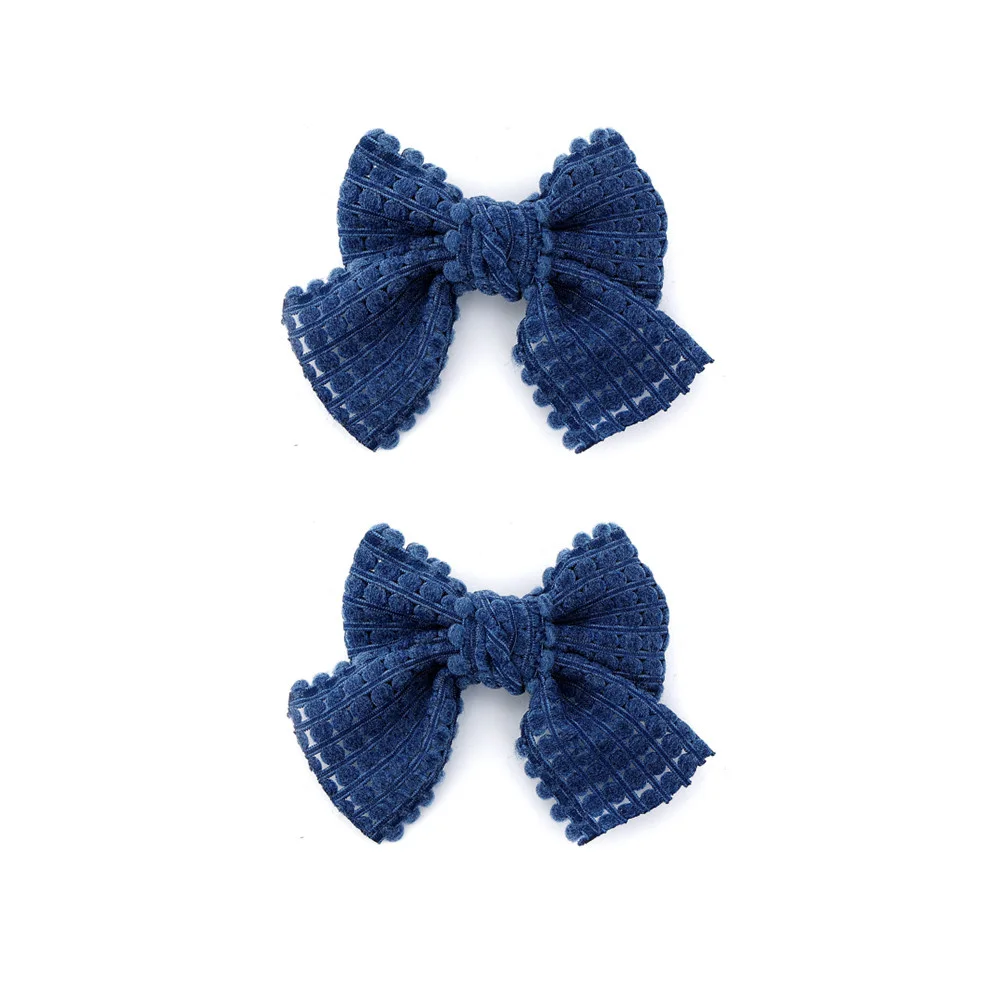 A18 001M chenille tape Hair Bows Cute Hairpins Girls duckbilled  Hair Clips Barrettes  Clip Kids Headwear Fashion Hair Accessore