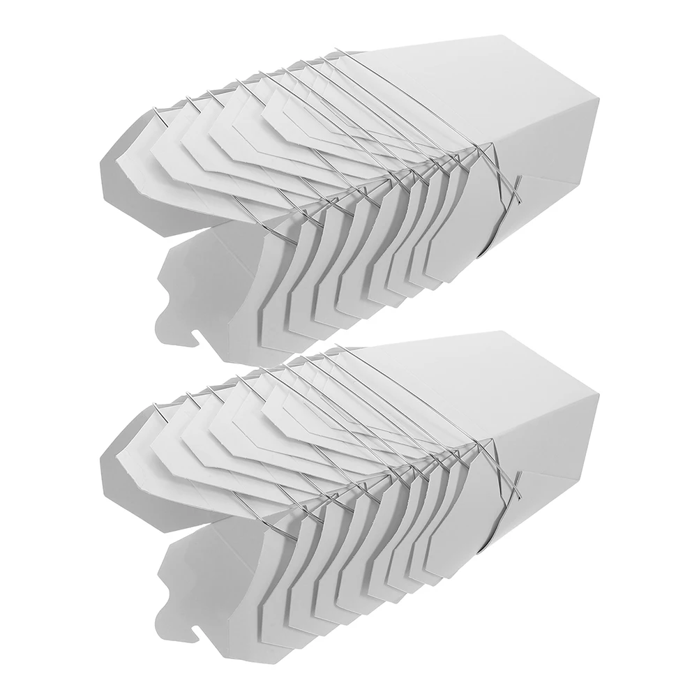 

50pcs Takeaway Food Box Clamshell Burger Chinese Paper Containers Small Packaging Boxes Dessert Reliable Materials