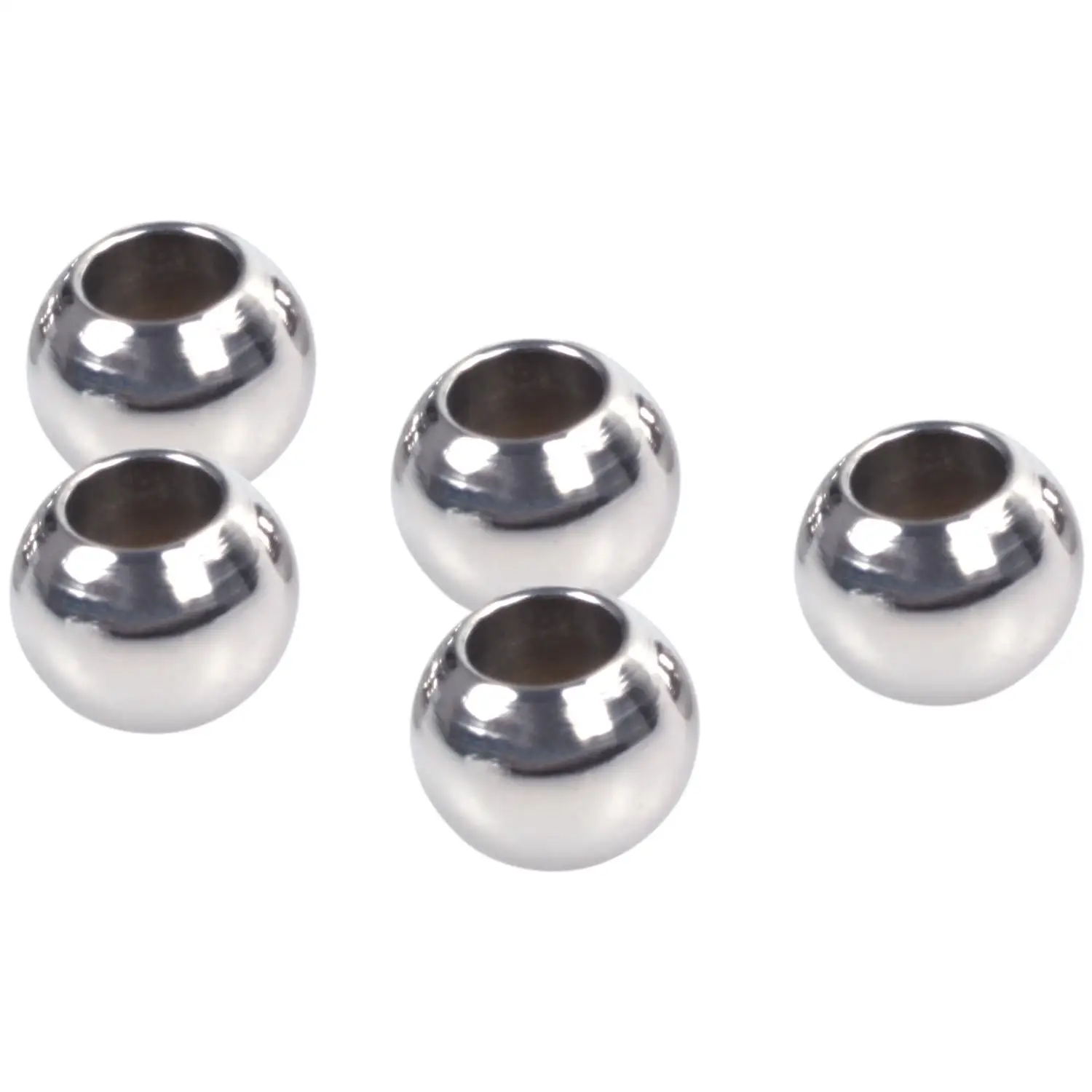 ABQR 1 пакетик/20 шт. бусины из нержавеющей стали из металлических бусин для рукоделия, размер 6 мм для изготовления ювелирных изделий, аксессуары для ювелирных изделий