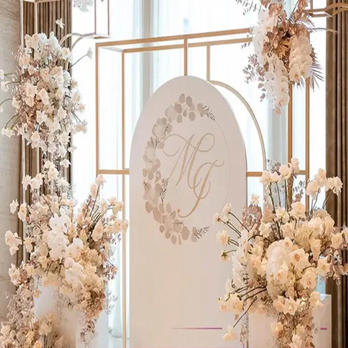 1pcs/3pcs)12 styleArtificial  Flower Arch Backdrop Wedding Floral Backdrops For Walkway Decoration door gate  entrance stage 145