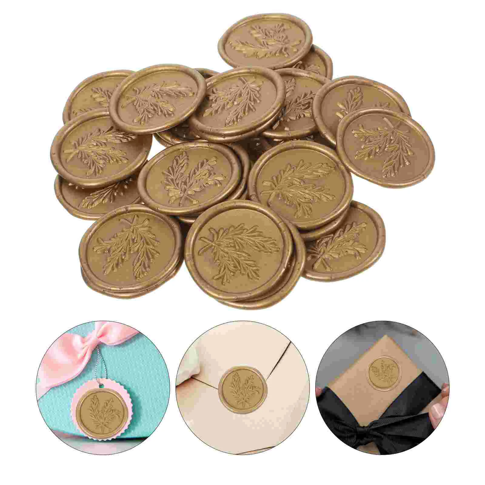 

25pcs Wax Seal Stickers Self Adhesive Envelope Seals Rose F45 Copper Raised Edges Authentic Look Easy Use Time Saving