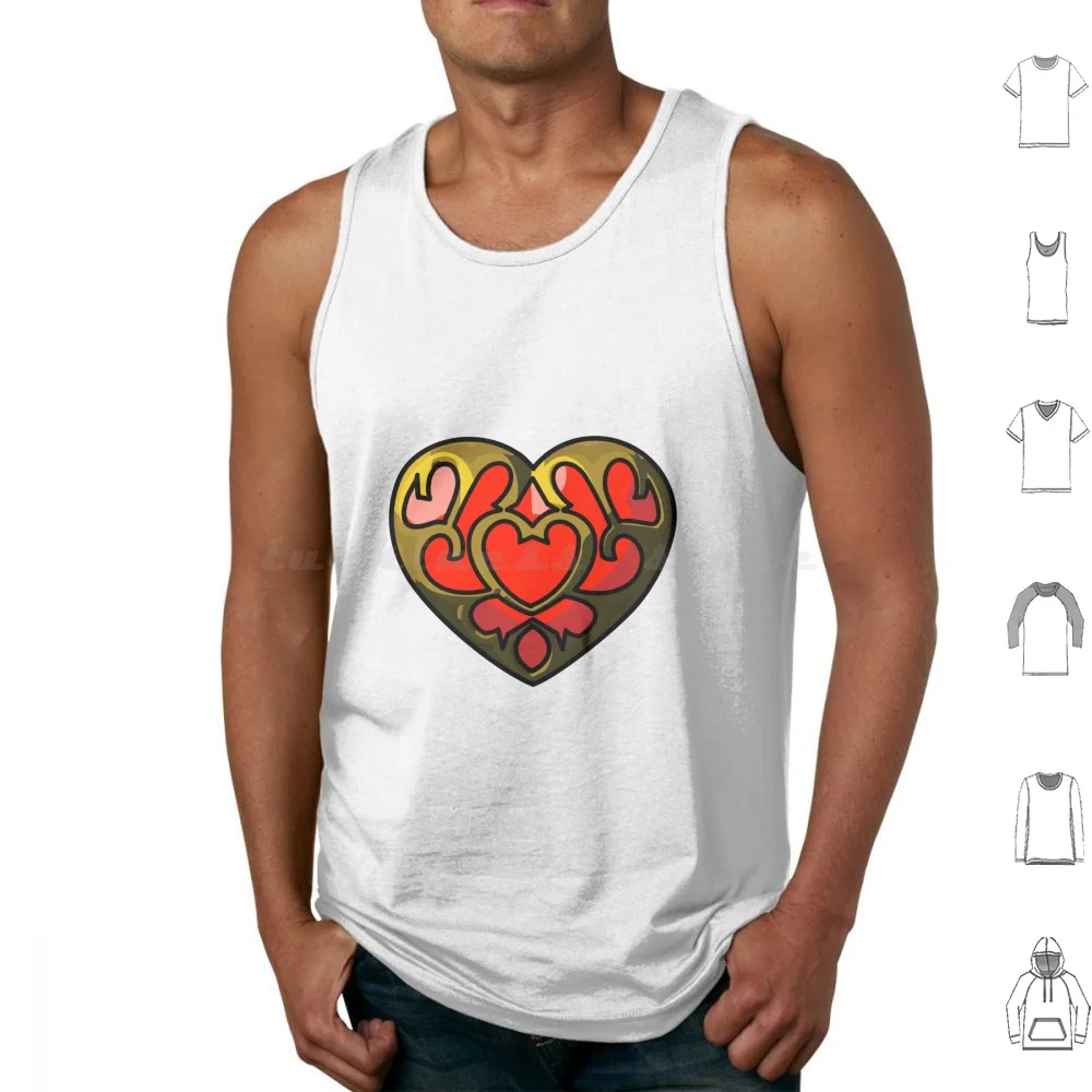 Heart Container Tank Tops Vest Sleeveless Breath Of The Wild Legend Of Link Loz Heart Heart Container Love Video Games Game