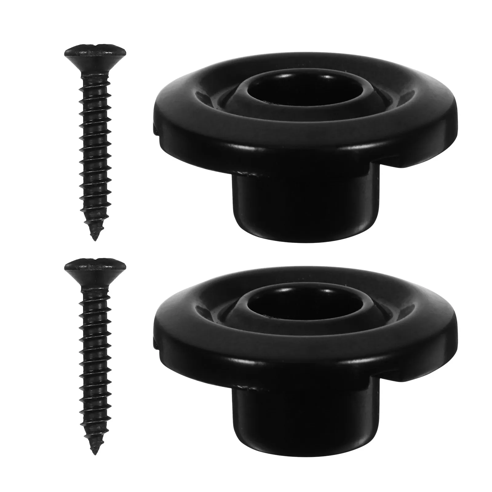 2Pcs Bass String Retainer Black Metal String Trees Locking Nut Stabilizer Bass Parts Accessories Strings Trees Replacement Part