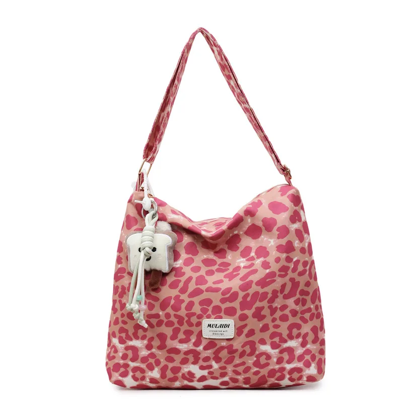

Autumn and winter large-capacity work commuting tote bag for women2025New Fashion Leopard Brown Shoulder Crossbody Bag