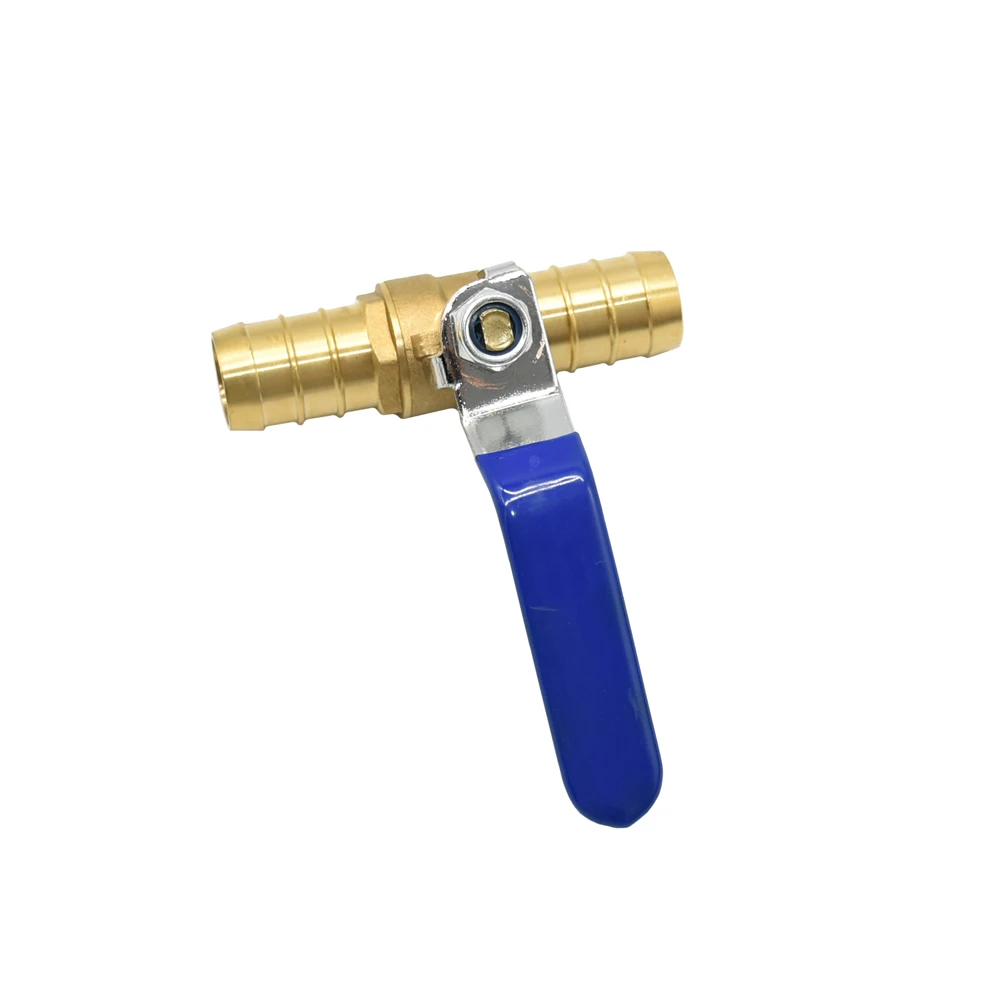 16mm 19mm Brass Ball Valve Barb Connector Oil Gas Water Pipe Copper 2-Way Coupler Repair Copper Fittings