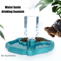 【E】Reptile Feeder Automatic Refill Waterer Turtle Food Dish Small Pet Bowl For Reptiles And Amphibians Removable Pet Supplies
