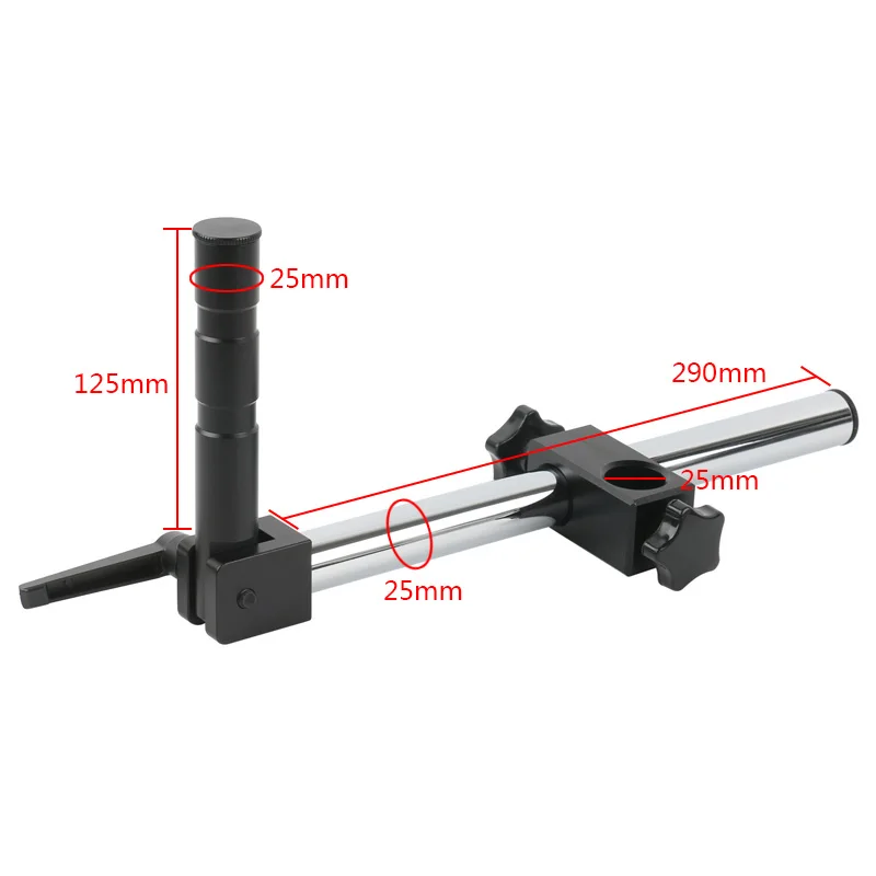 Dia Diameter 25mm Multi-axis Adjustable Metal Arm Adjustable Metal Arm Support For Industry Stereo Zoom Microscope Camera