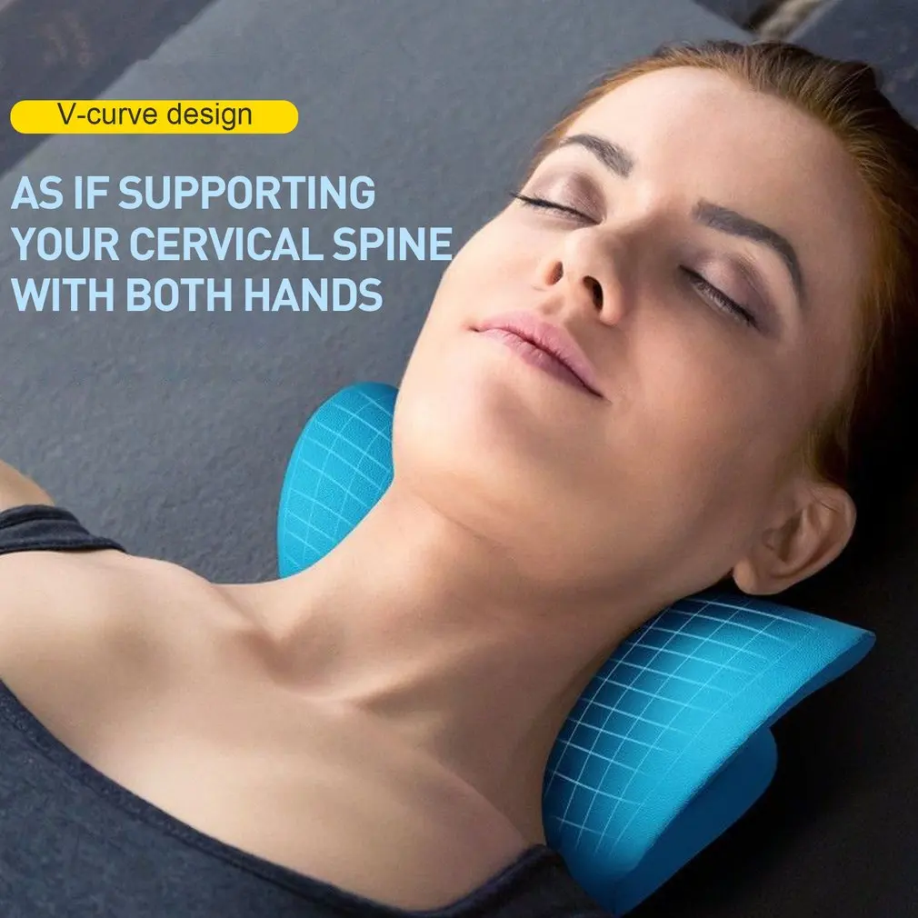 Neck and Shoulder Relaxer Neck Strecher Pillow Relief Traction Therapy Correction Stretching for Pain Relief Cervical Spine Tool