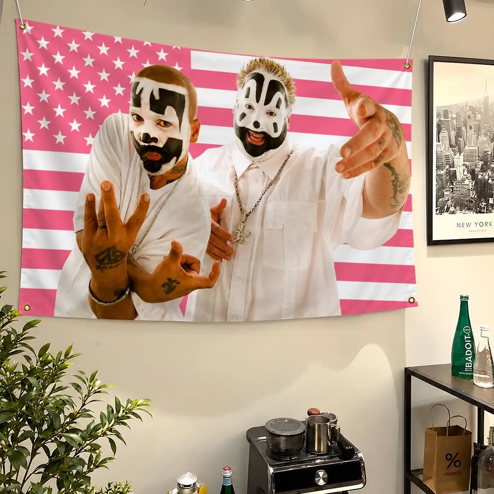 Band Insane Clown Posse ICP Hatchetman Flags Wall Hanging Flag Banners For Birthday Parties Outdoor Bedroom Dorm Room Decor
