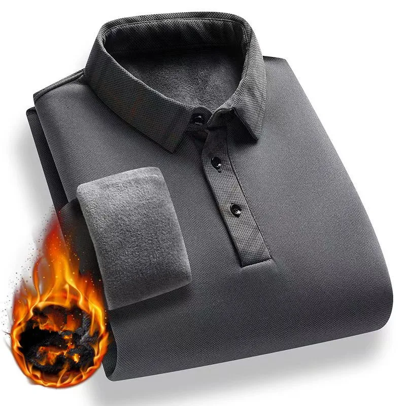 2026 Winter fleece thickened sweater for men with a stylish collar providing excellent warmth and comfort for a casual look