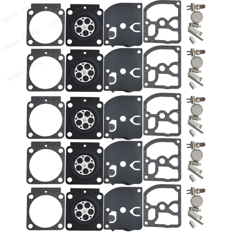 

5pcs Carburetor Diaphragm Gasket Kit For Chainsaw Replacement