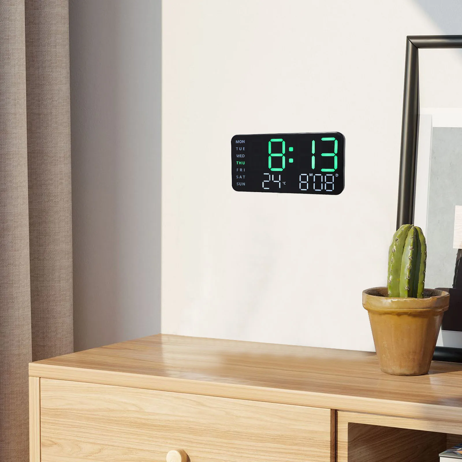 

Alarm Led Display Compact Bedside Desk Clock Alarm Clocks For Bedrooms For Bedroom Office Kitchen Home Decor Wall Clock