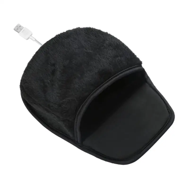 USB Heated Mouses Pad Hand Warmer Plush Heated To Keep Large Spaces Warm Works With All PC Mice For Winter Office Home Computer