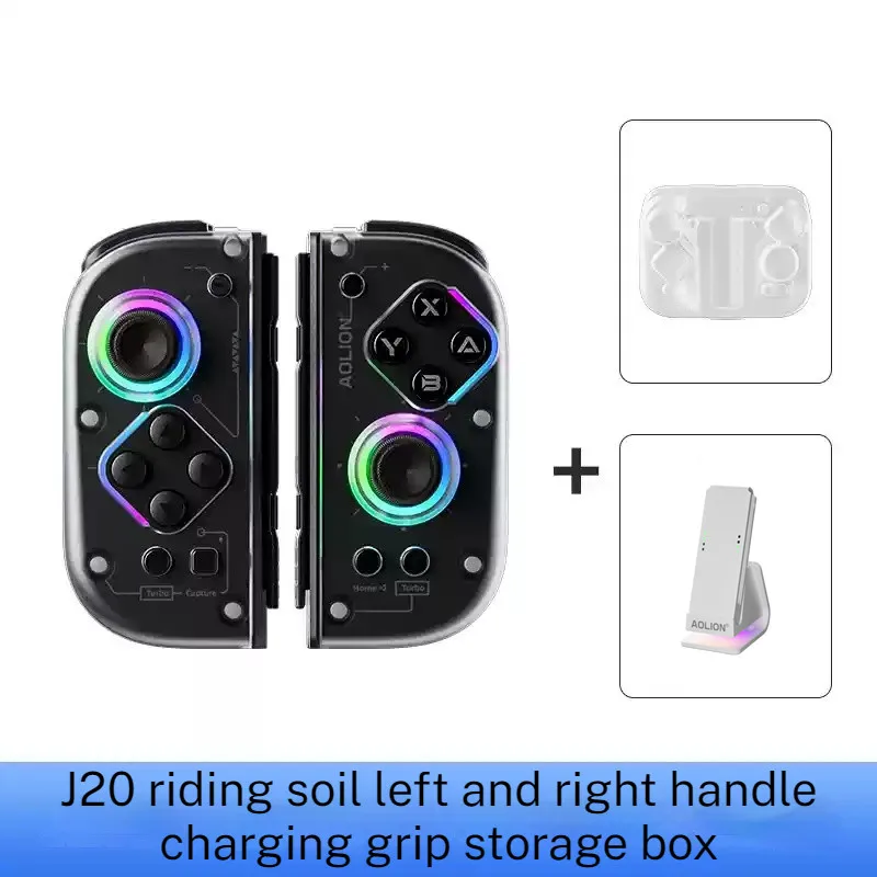AOLION J20 BT Joycon وحدة تحكم الألعاب غمبد التبديل/لايت/Oled غمبد RGB متوافق مع الكمبيوتر أندرويد IOS Esports الألعاب الملحقات