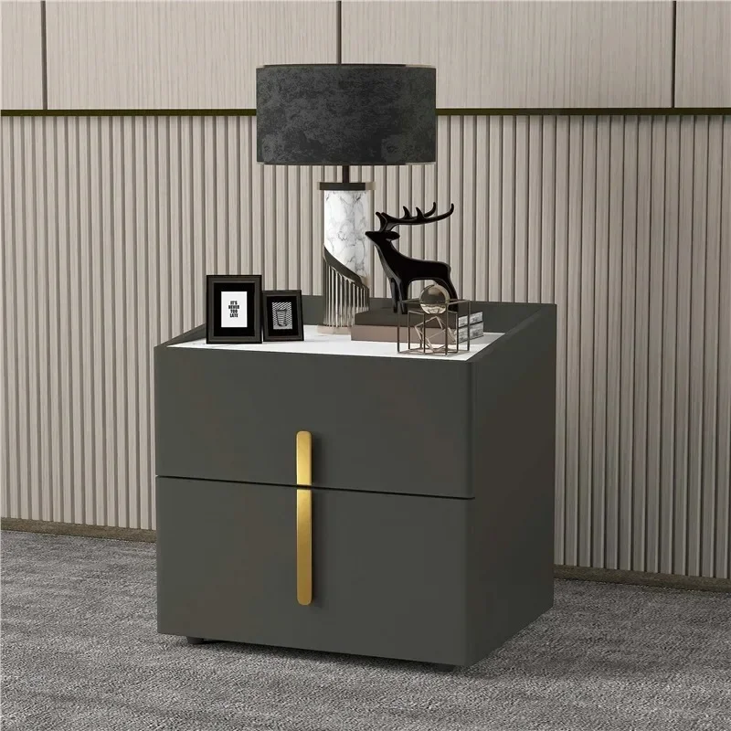 OEMSlate bedside table, Internet celebrity bedside table, simple and modern, light luxury solid wood