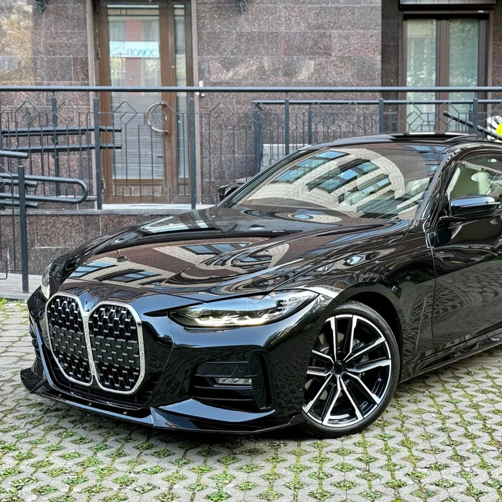 ل BMW 4 سلسلة G22 G23 420i 430i 430d M440i M 2021-2024 الجبهة حافة مصد السيارة المفسد الفاصل الناشر بوديكيت ضبط #2