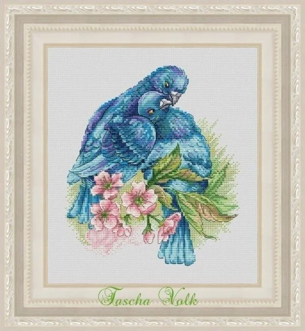 Embroidery Cross Stitch Kits Craft DIY Needlework Cotton Canvas 8- Two swallows 2-28-30 32CT 28CT Metallic aida