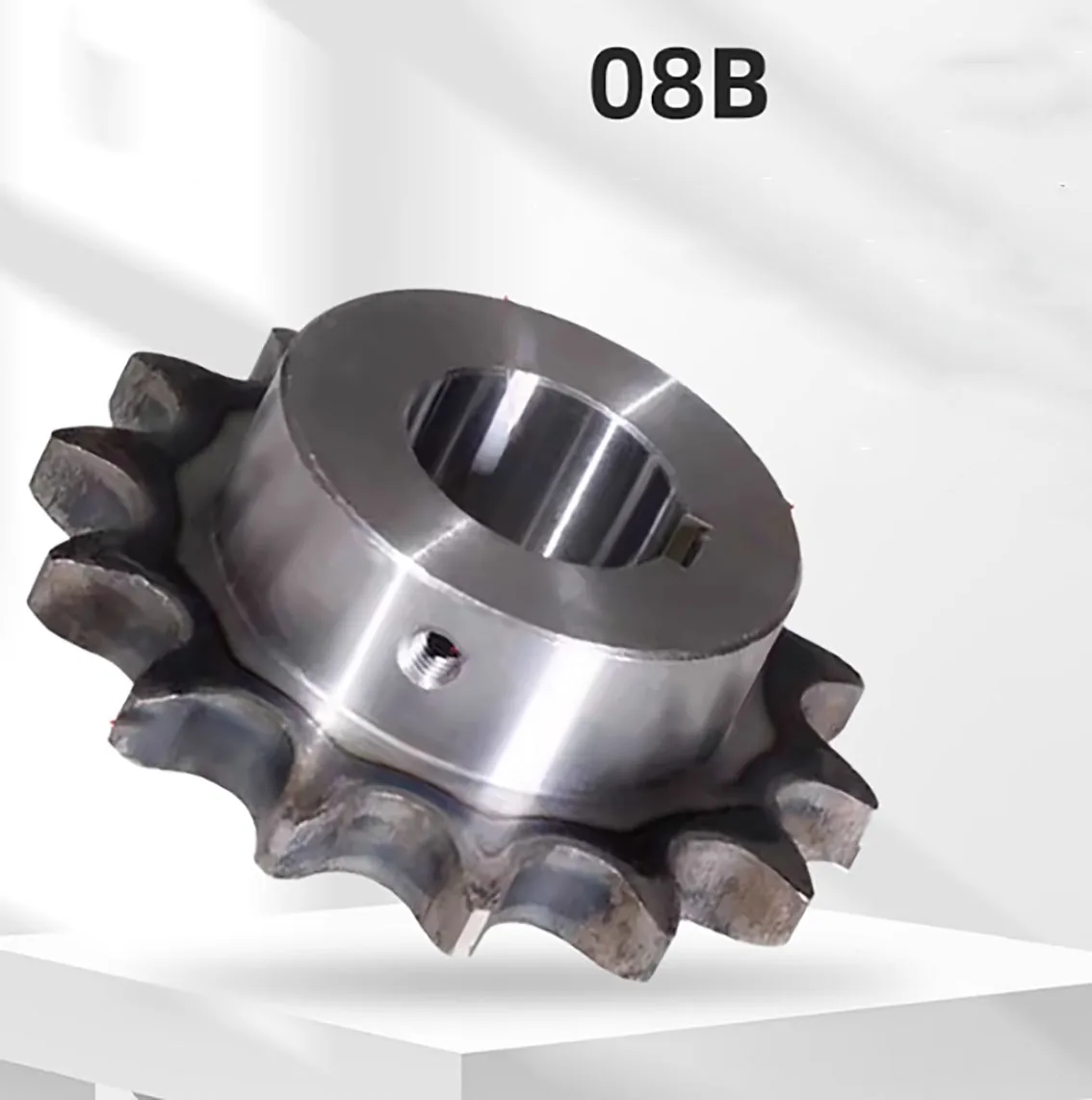 1Pcs 08B 24 Tooth Keyway 6 45#Steel Chain Drive Sprocket Roller Chain Gear Pitch 12.7mm Industrial Sprocket Wheel