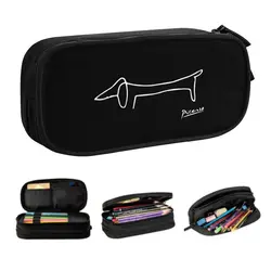 Simpatici astucci per cani Pablo Picasso bassund per ragazzi Gilrs Custom Large Storage Pen Box Bag Stationery
